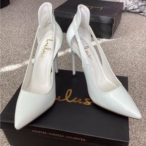 LULU’s Vanna White Pump WHITE HEELS
